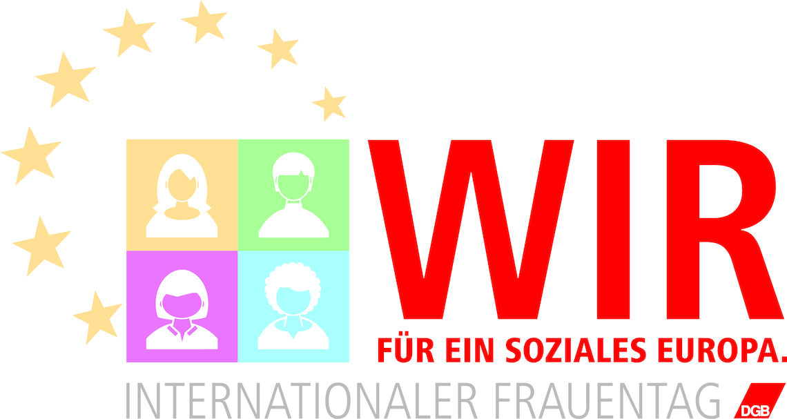 Logo des DGB zum Internationalen Frauentag 2019